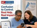 Educator helps a resident adjust Gemini settings on an Android phone.