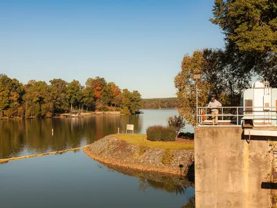 Charlotte Water reservoir and water infrastructure