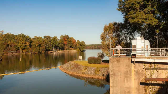Charlotte Water reservoir and water infrastructure