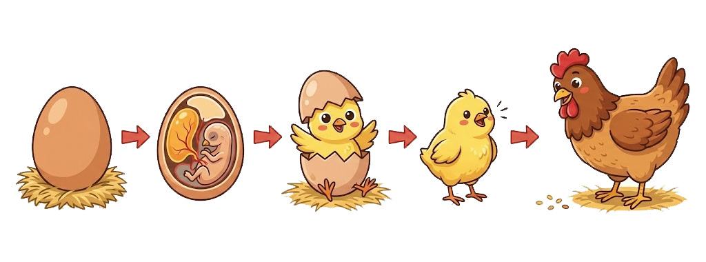 chicken lifecycle clipart egg-chick-adult