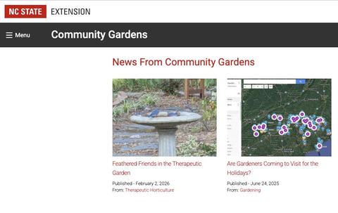 screenshot of the community garden Topic site