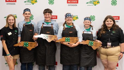 Members of the Alexander Grill Billies pose with their gold award during the 2026 Dinah Gore 4-H Healthy Food Challenge.
