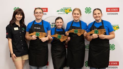 Members of the "Send Help, Camden is Cooking" team pose with their bronze award during the 2026 Dinah Gore 4-H Healthy Food Challenge.