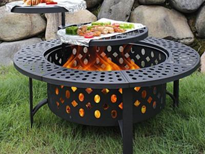 firepit with accessories for raffle
