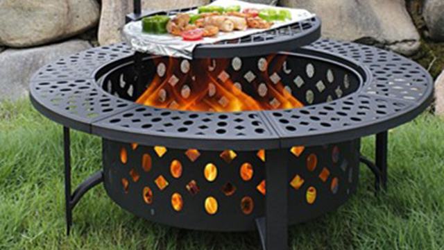 firepit with accessories for raffle