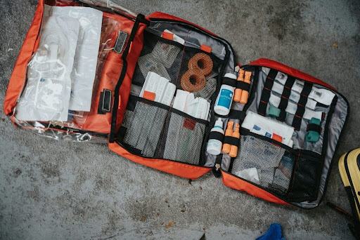 A well-stocked first aid kit