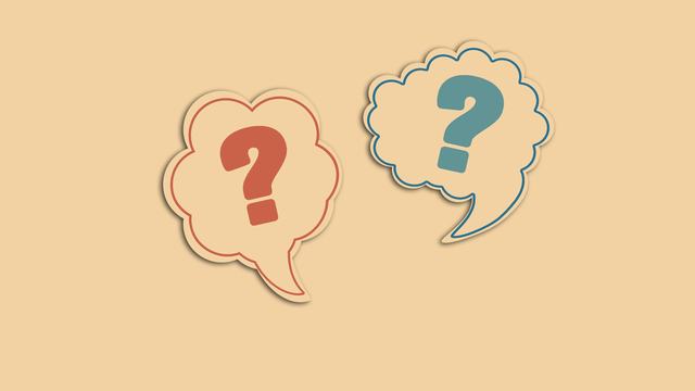 Image of two question marks in bubbles