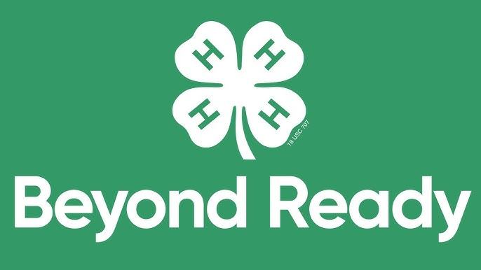 4-H clover and Beyond Ready slogan
