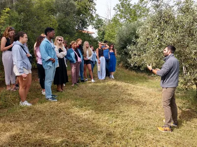 Klea Olive Grove near Thessaloniki was the perfect setting for SEE Inside Greek Agriculture Scholars to learn olive oil production from Mr. Dimitrios Psathas.
