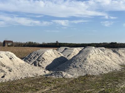 Lime is a field in eastern NC ready for distribution.
