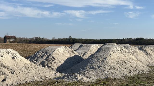 Lime is a field in eastern NC ready for distribution.