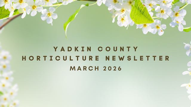 Yadkin Horticulture March Newsletter