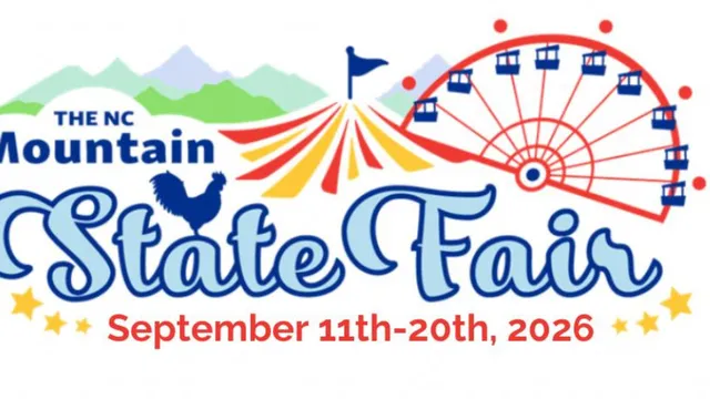 Mountain State Fair logo with ferris wheel and tent along with mountains in background and rooster on name.  Dates September 11th through 20th