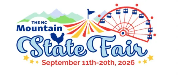 Mountain State Fair logo with ferris wheel and tent along with mountains in background and rooster on name.  Dates September 11th through 20th