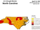 Drought map for April 16, 2026