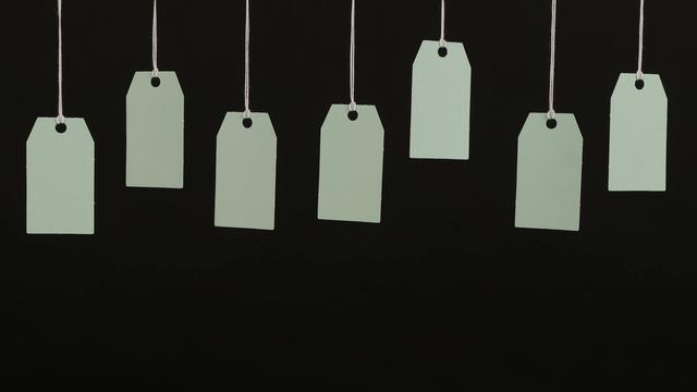 Blank Hang Tags with a Black Background