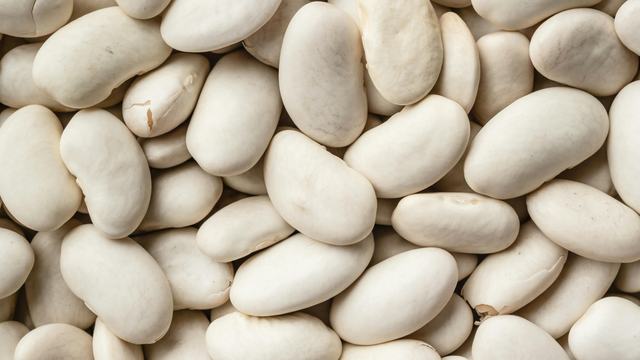 Close up of white beans