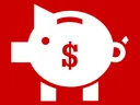 piggy bank, white