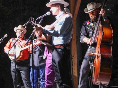 Po' Rambling Boys band on stage performing