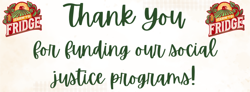 Thank you for funding our social justice programs!