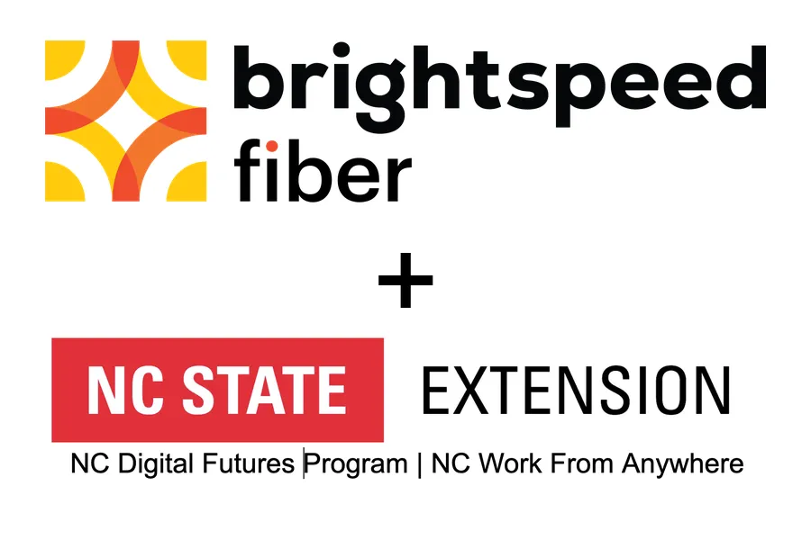 Brightspeed Fiber and NC State Extension NC Digital Futures Program Logos