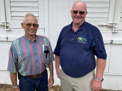 Steve Barnes (left) and Tommy Corbett (right) at a field day event.