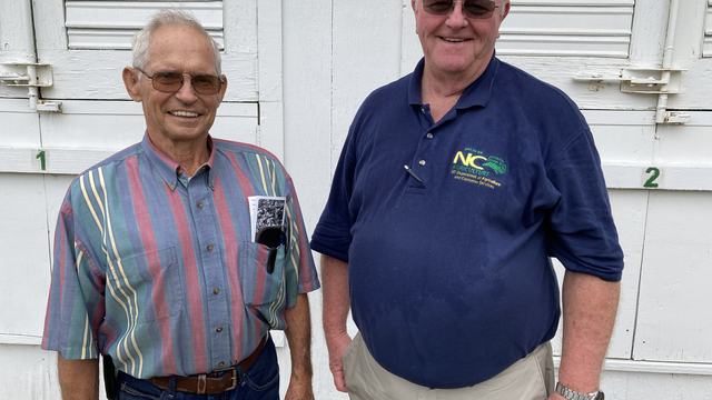 Steve Barnes (left) and Tommy Corbett (right) at a field day event.