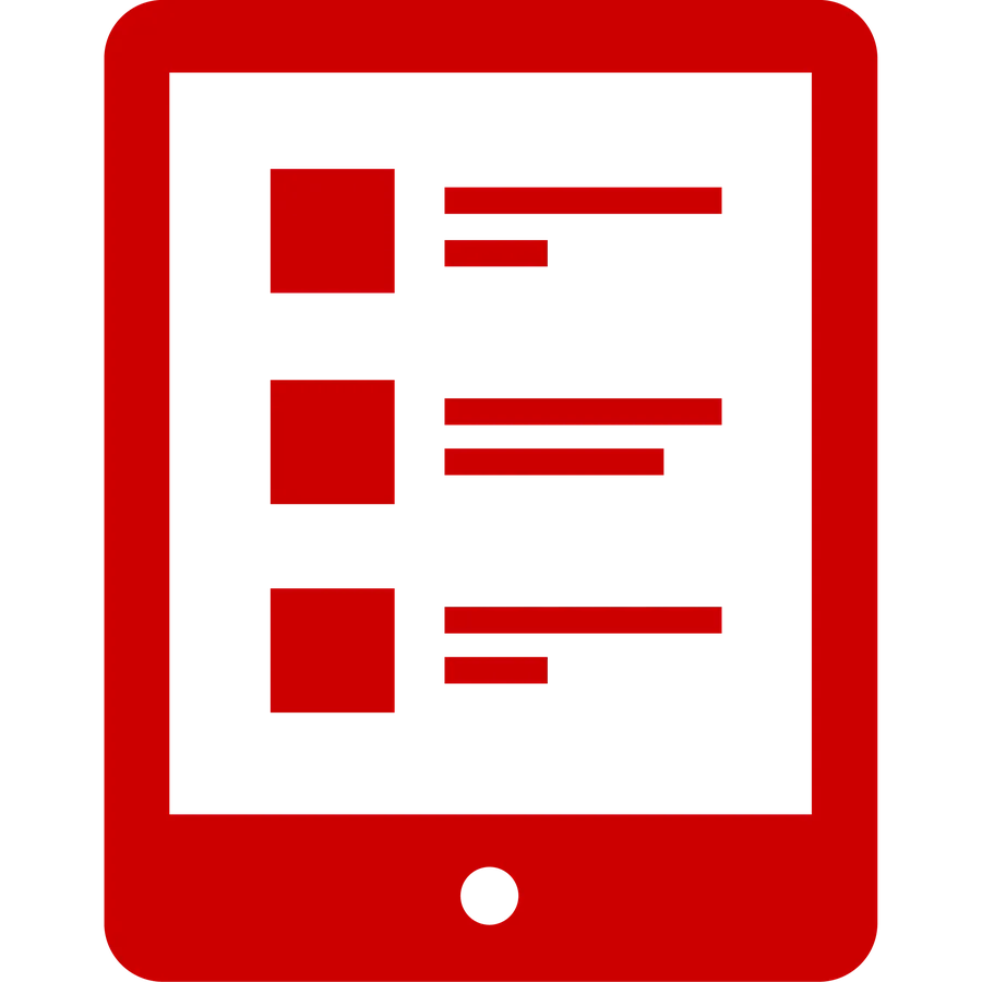 red tablet