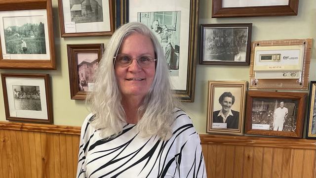 Tammy Clark, new chair yoga student