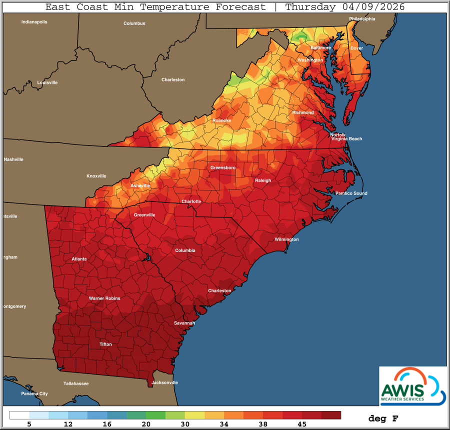 Min Temp April 9 2026