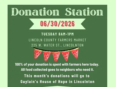 6/30/2026 Donation Station Flyer