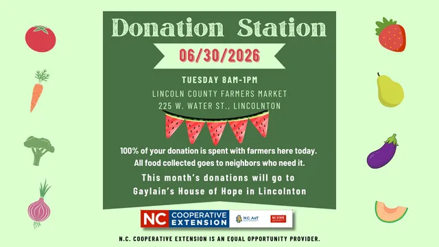 6/30/2026 Donation Station Flyer