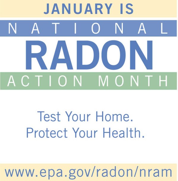 National Radon Action Month and Radon Awareness Week - January 2024