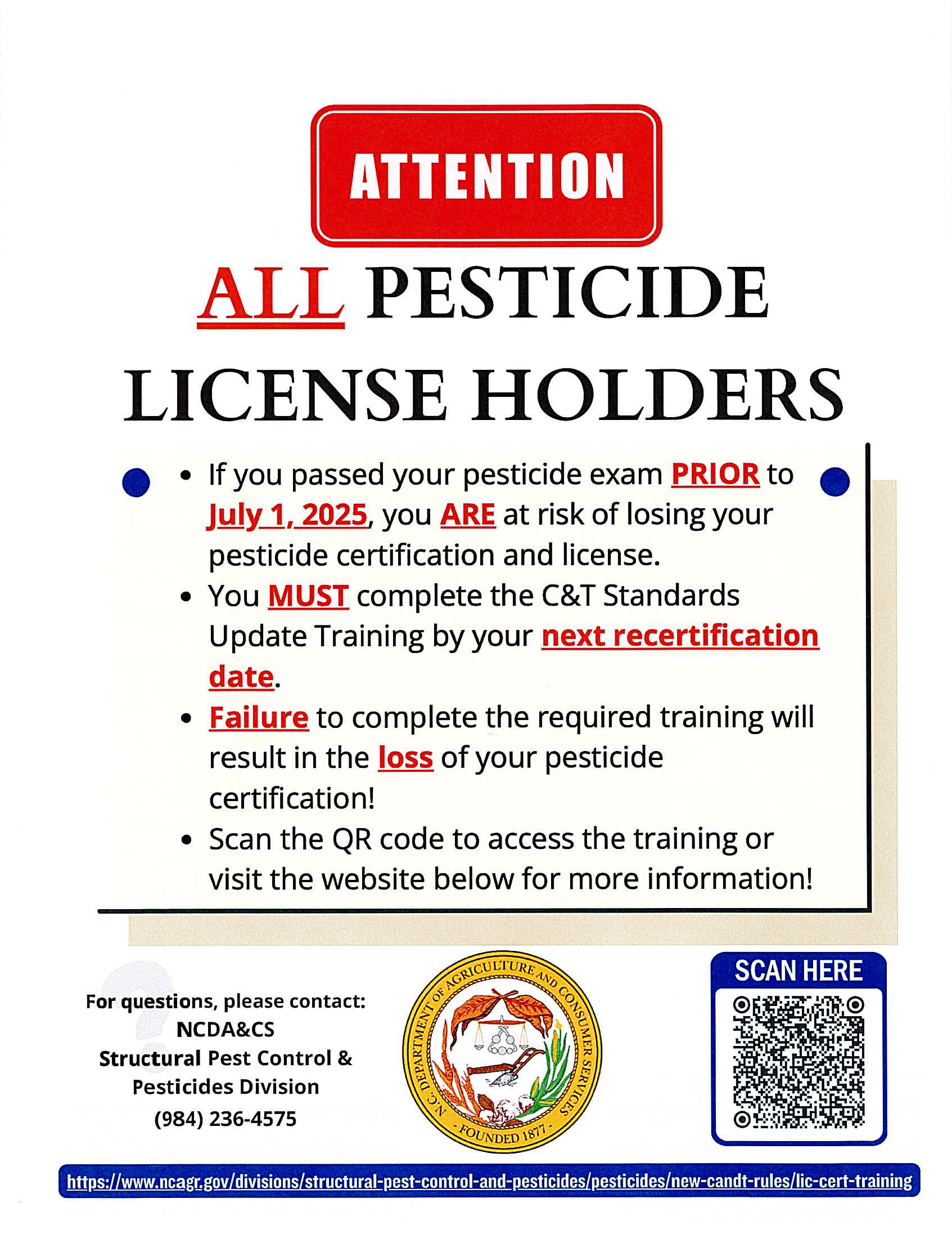 2026 Mandatory Pesticide Certification & Training