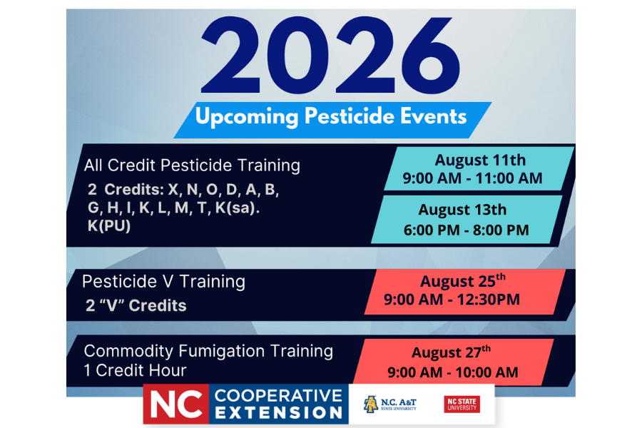 2026 Pesticide Events in Caswell County